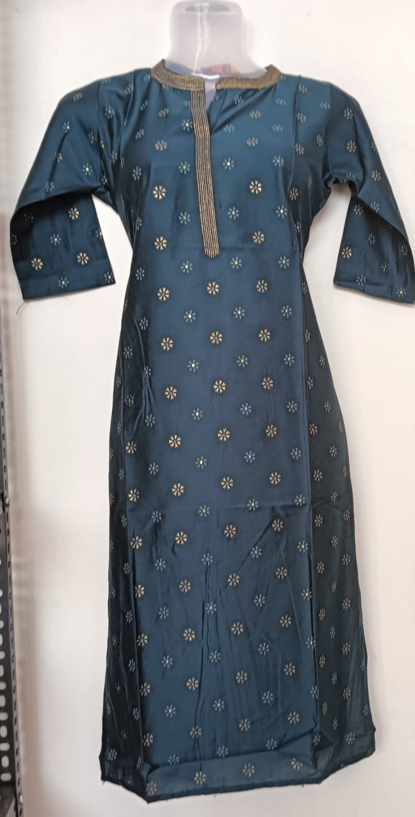 Teal Starshine Charm Kurti