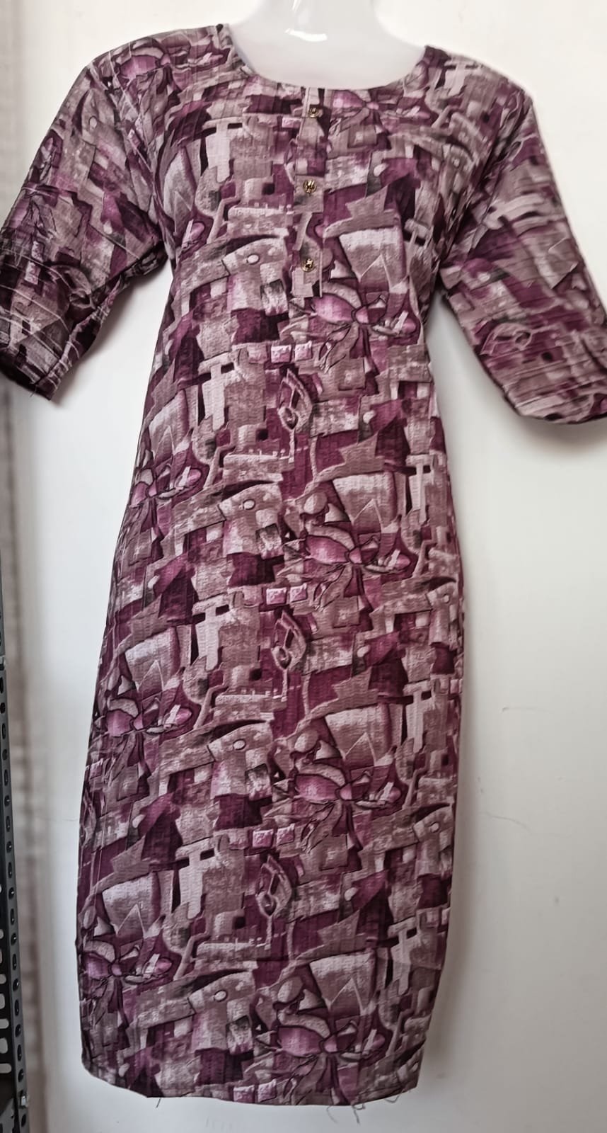 Plum Mosaic Charm Kurti