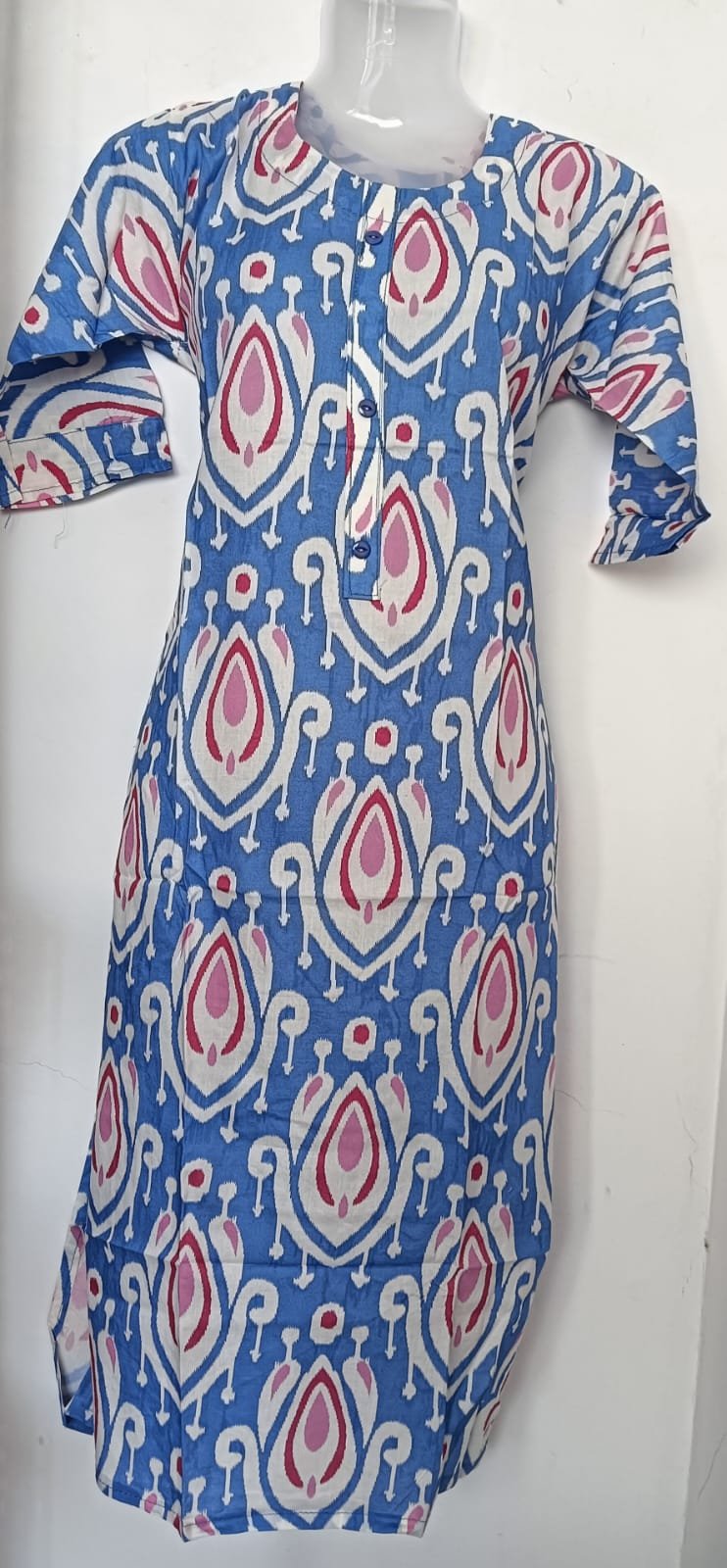 Azure Ikat Glow Kurti