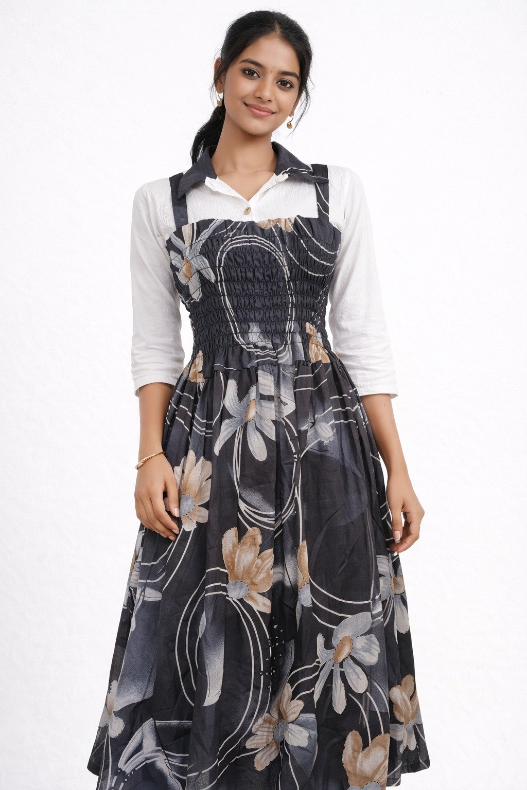 Shadow Petal Western Dress
