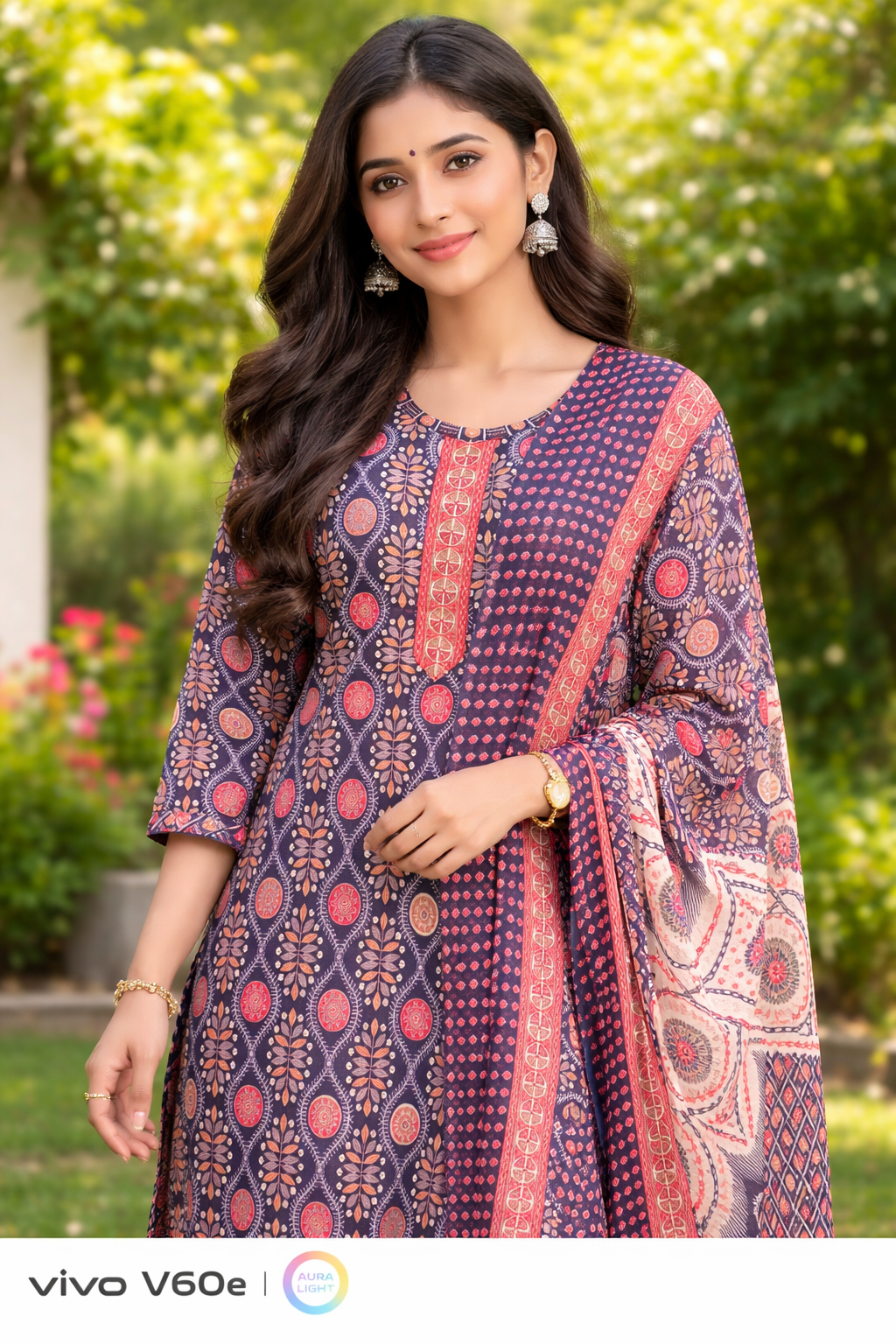  Printed Cotton Salwar Suit Set with Dupatta