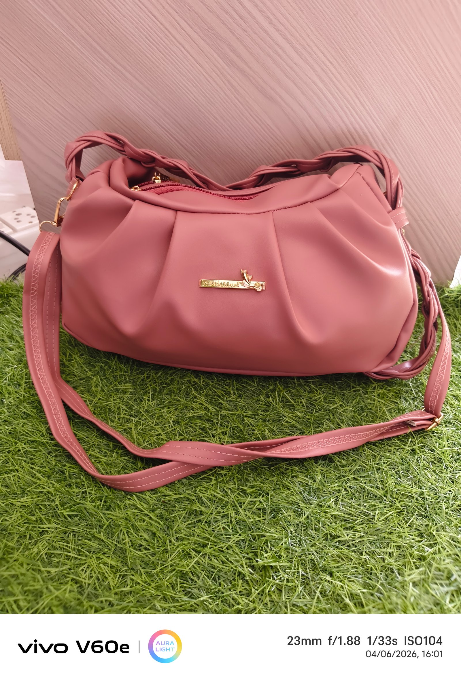  Rose Luxe Slouchy Shoulder Bag