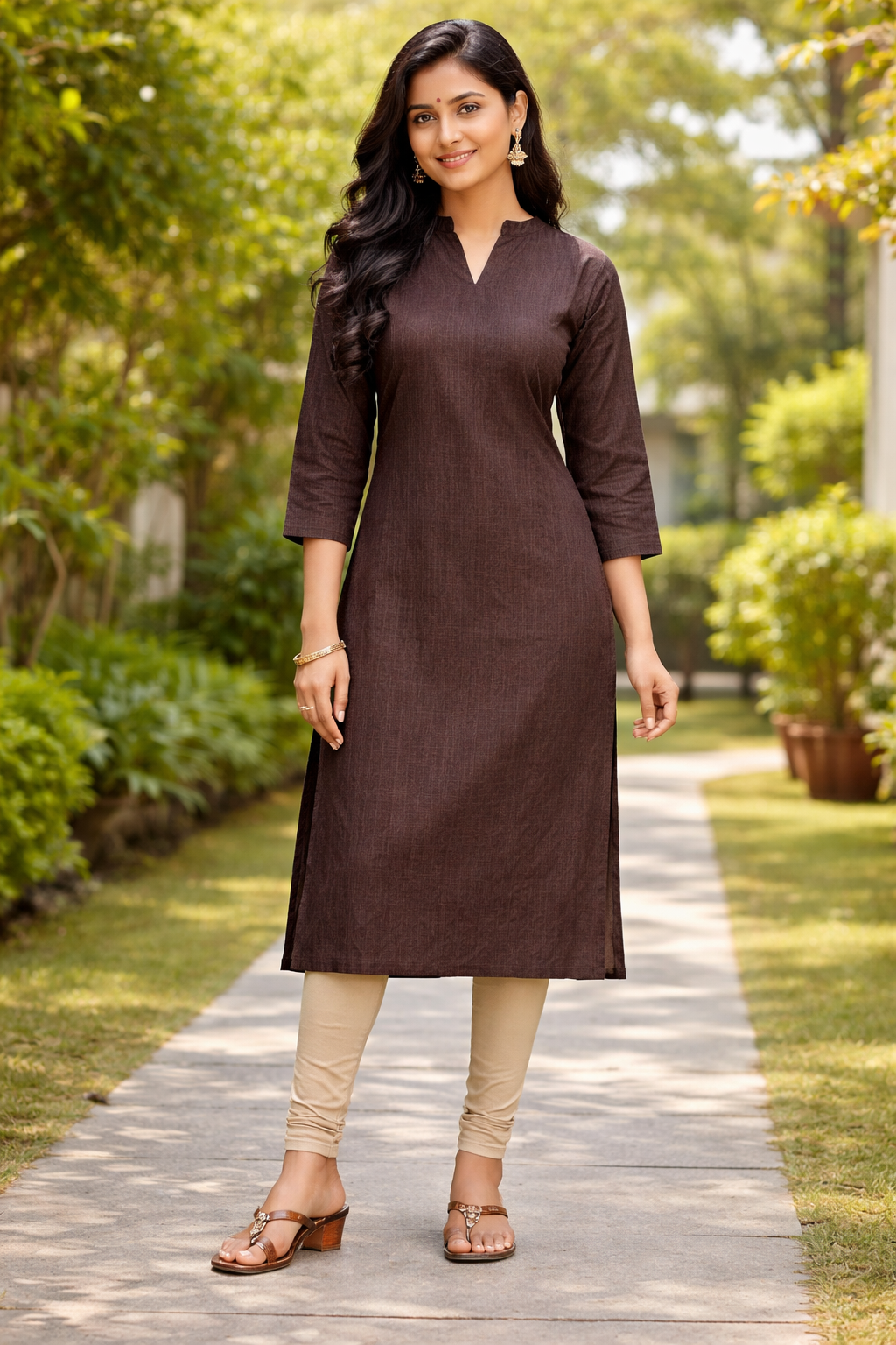 Charcoal Chic Straight Kurti