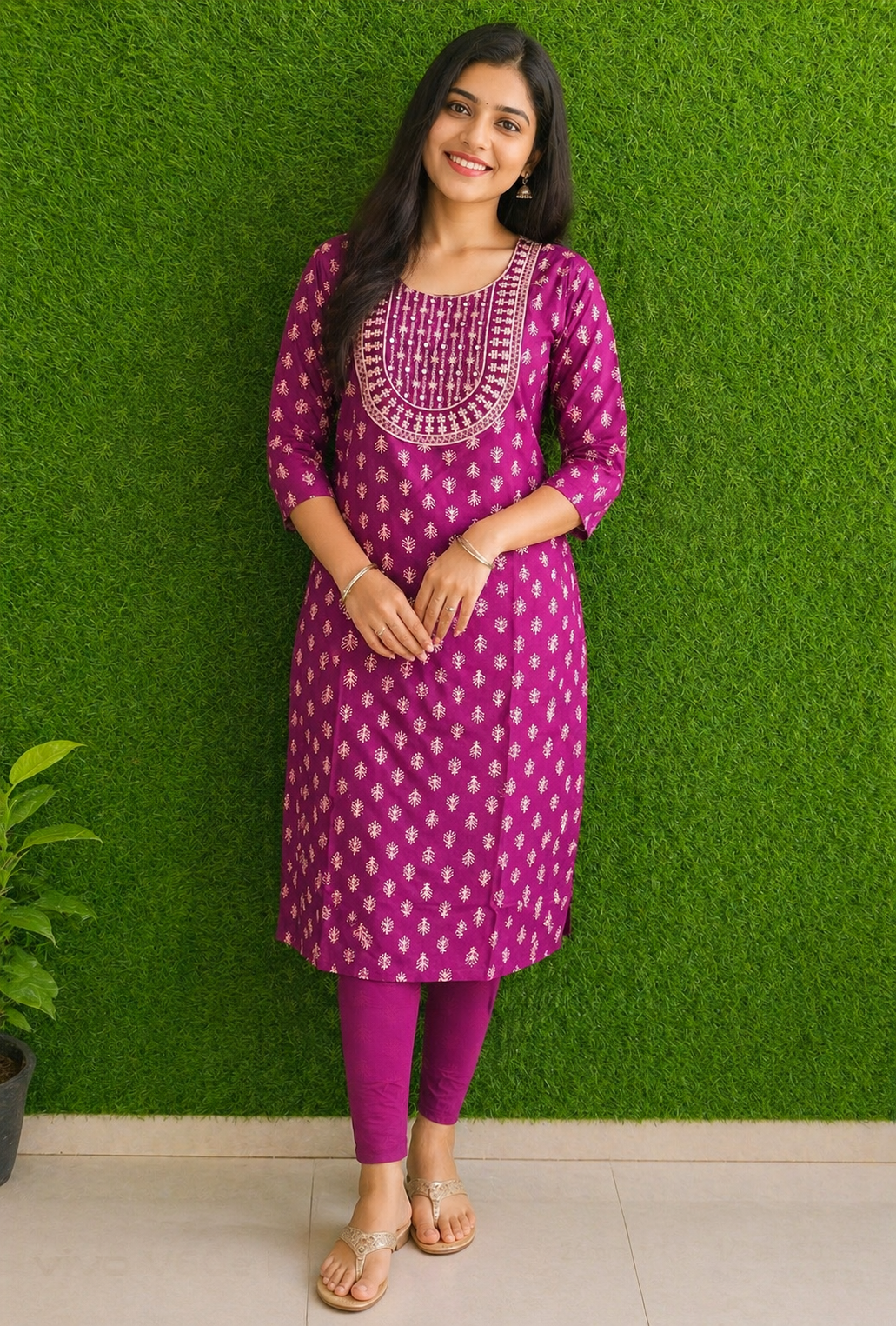 Plum Mirror Grace Kurta