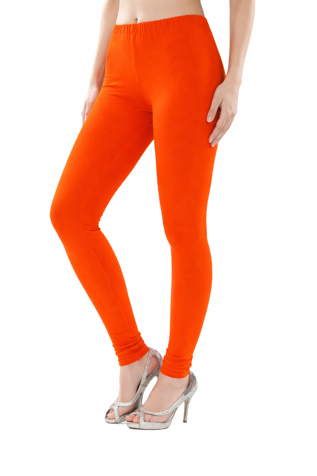 Vibrant Orange Stretch Leggings