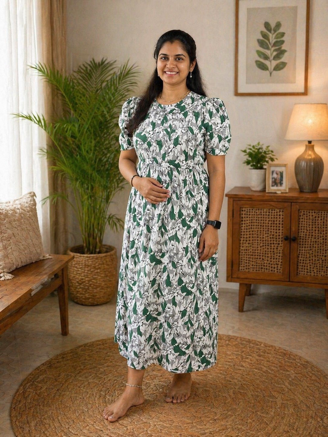 : Emerald Bloom Feeding Dress