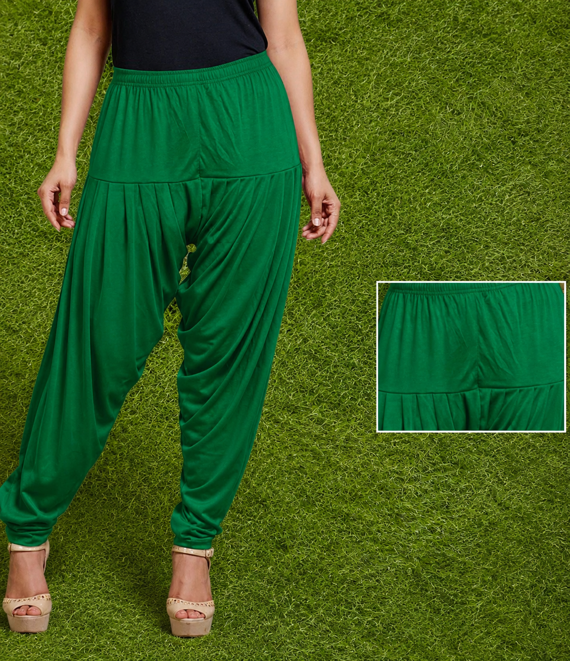 Emerald Green Patiala Comfort Pant