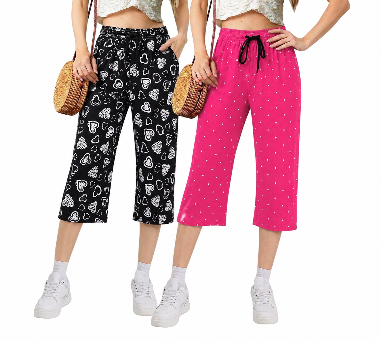 Women’s Printed Capri Lounge Pants Combo