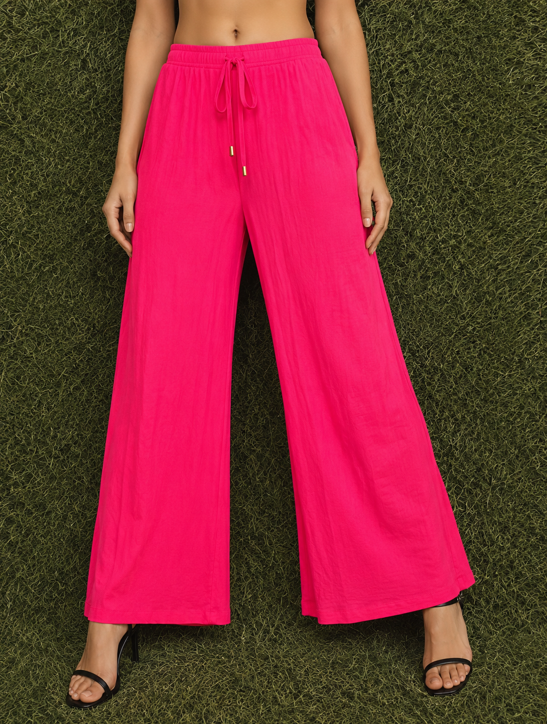 Hot Pink Wide Leg Palazzo Pants