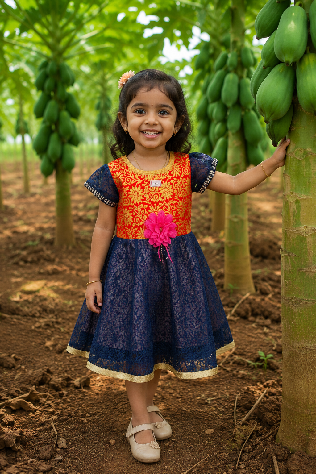 Ivory Princess Ethnic Party Dress