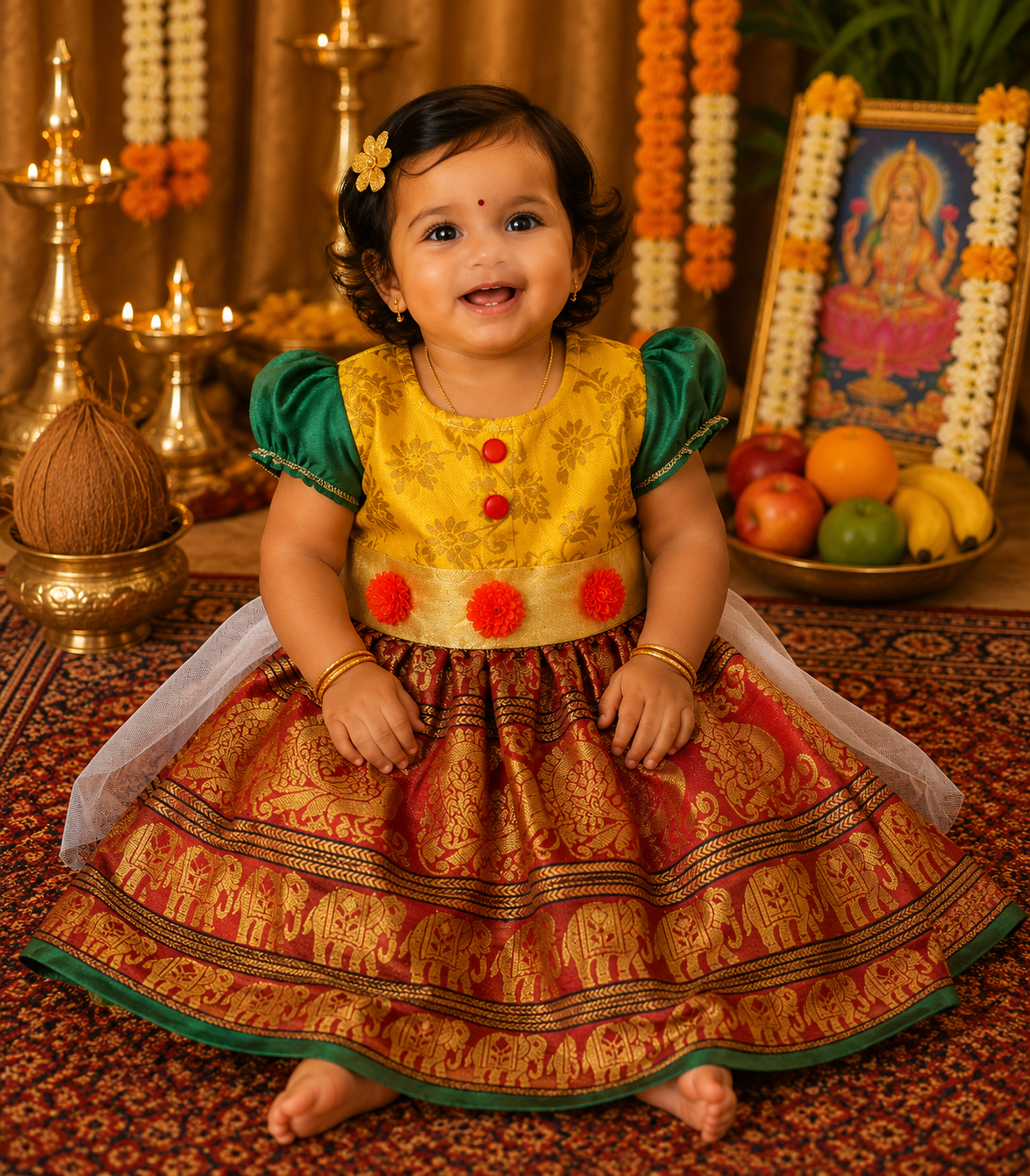 Sunshine Silk Baby Party Frock