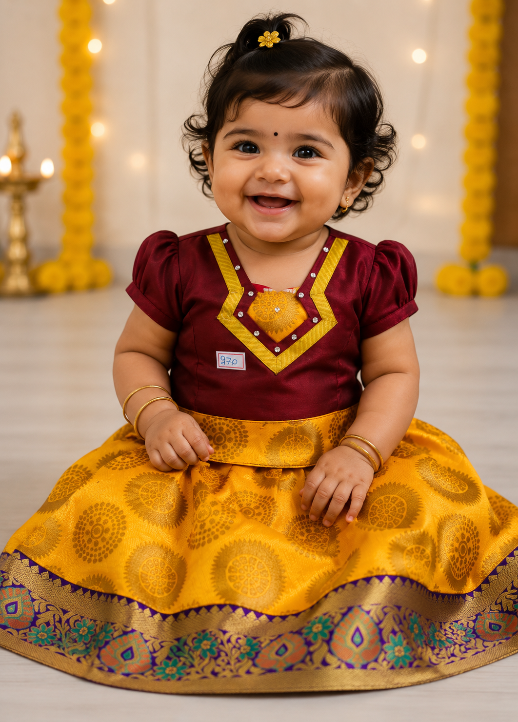 Little Princess Silk Pavadai Dress