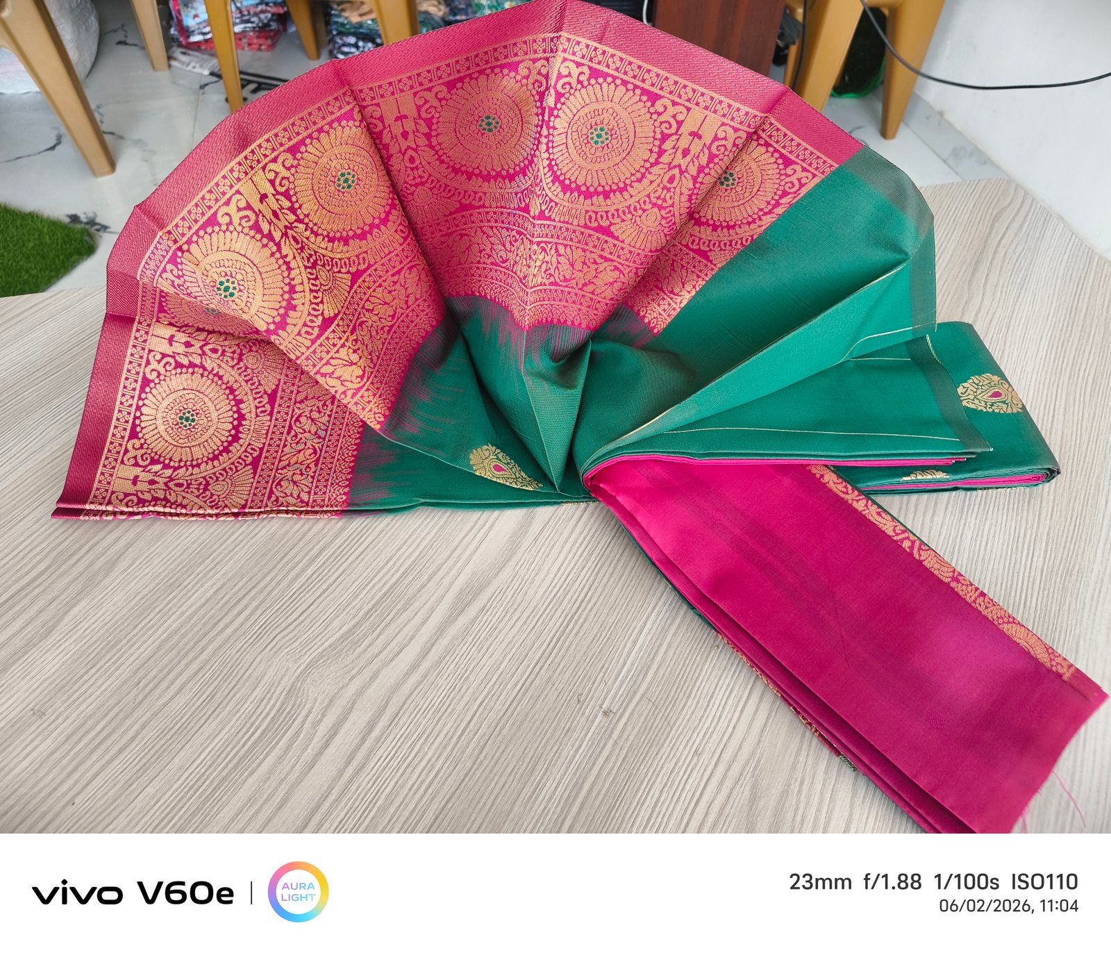 Emerald Grace Traditional Silk Saree