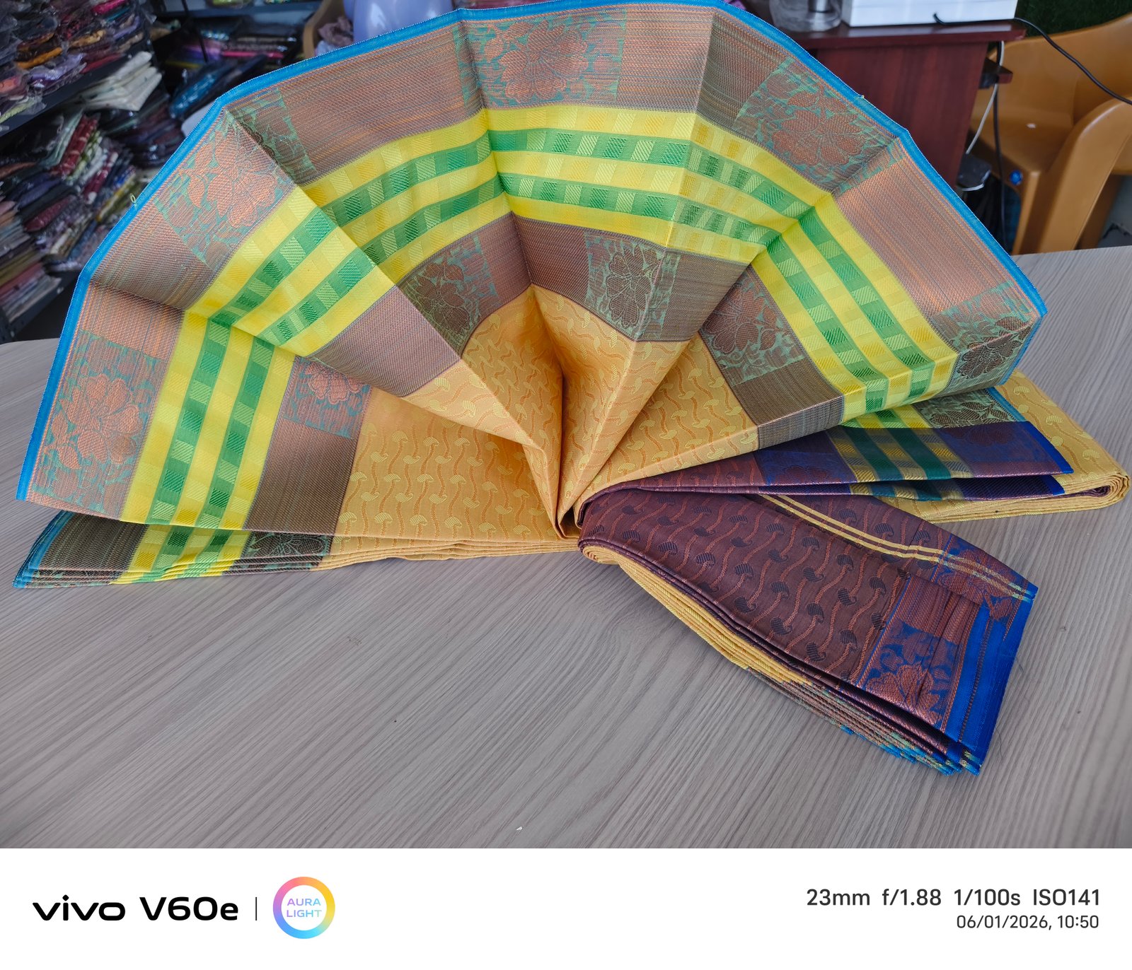 Golden Weave Traditional Silk Blend Saree
